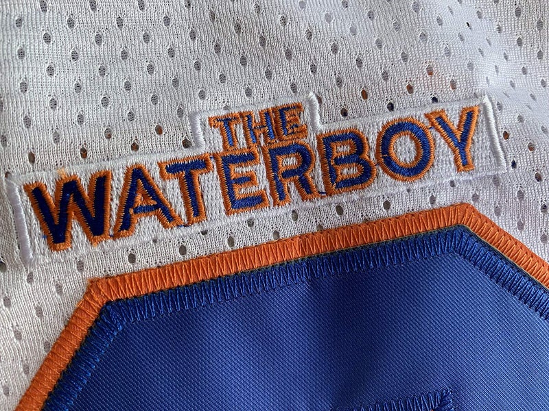 MESOSPERO The Waterboy #9 Bobby Boucher Adam Sandler 50th Anniversary Movie Mud Dogs Bourbon Bowl Football Jersey (White, X-Large) - Image 3